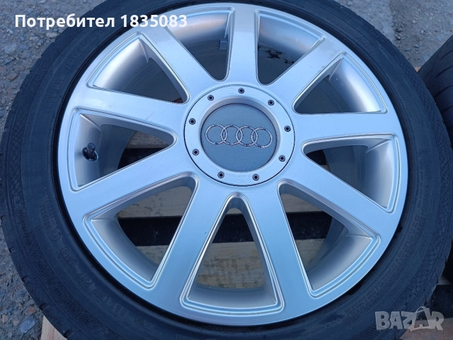 Лети джанти 17ки 5х112 Audi + летни гуми 235/45/17 Continental, снимка 4 - Гуми и джанти - 52228165