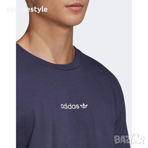 Мъжка блуза ADIDAS Originals Long Sleeve Graphic Blouse Navy, снимка 3 - Блузи - 46667949