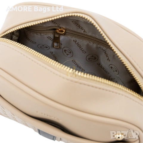Ежедневна дамска чанта AMORE Elisa - Beige, снимка 3 - Чанти - 53584854