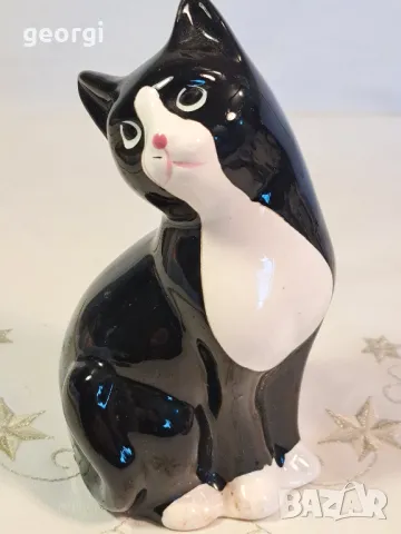 керамична фигурка на коте 6/5, снимка 2 - Колекции - 49324567