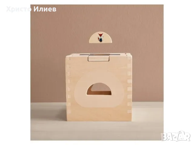 Дървена играчка Дървен куб сортер пъзел Монтесори , снимка 6 - Образователни игри - 49709526