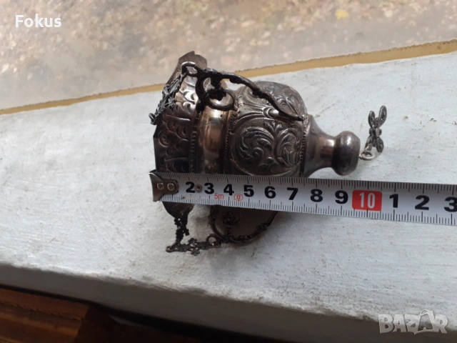 Уникално сребърно кандило религия кръст, снимка 7 - Антикварни и старинни предмети - 53363963