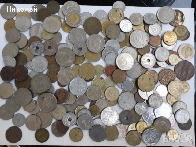 лот 200 броя чужбински монети. НЯМА ЕВРОЦЕНТОВЕ!
