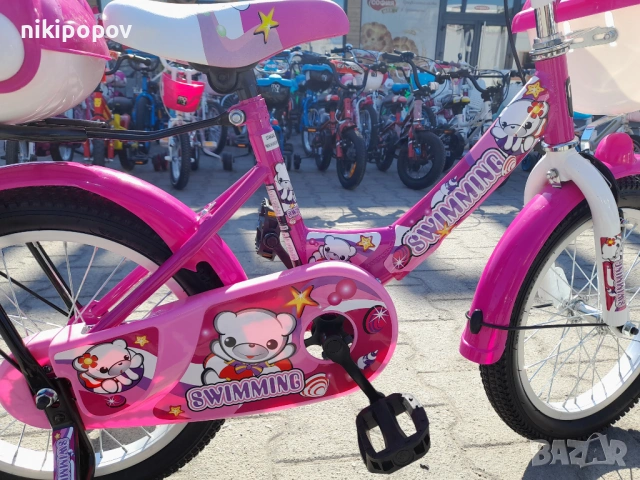 MONI Велосипед 16" 1682 розов, снимка 4 - Велосипеди - 53759530