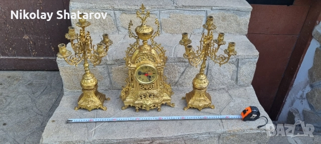 Каминен часовник , снимка 2 - Антикварни и старинни предмети - 51503718