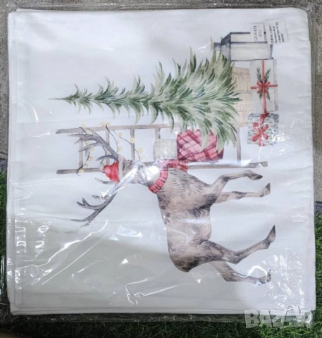 Коледни декоративни калъфки за възглавници – 7 уникални празнични дизайна, 45×45 см - 6бр в комплект, снимка 8 - Други - 52134076