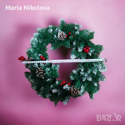 коледен венец, снимка 2 - Коледни подаръци - 52452575