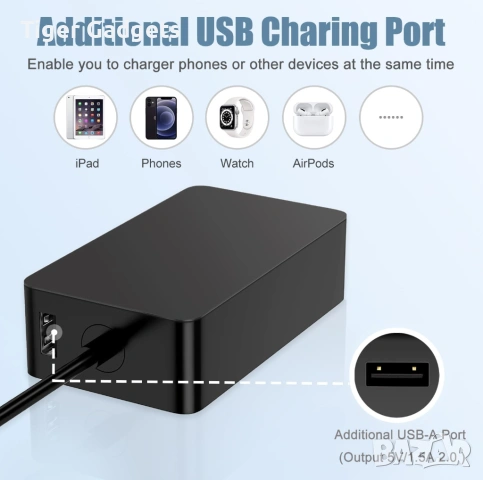 65W зарядно за Microsoft Surface Pro Laptop Go Book с USB порт, снимка 5 - Друга електроника - 54187582