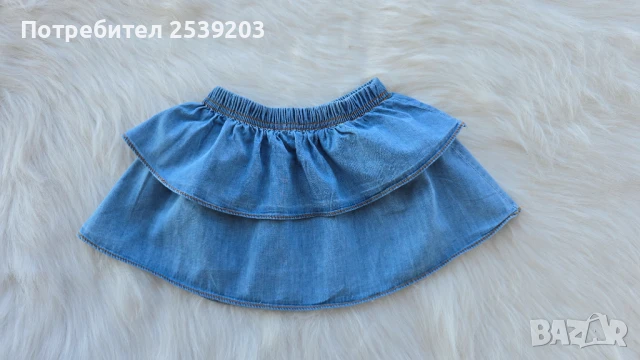 Бебешка дънкова пола 12-18 месеца , снимка 5 - Бебешки рокли - 50922493