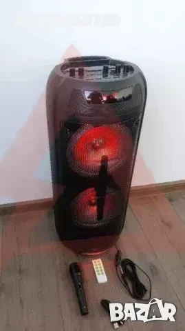 Безжична караоке тонколона 2×8 инча KTS-1199, снимка 4 - Bluetooth тонколони - 50815415