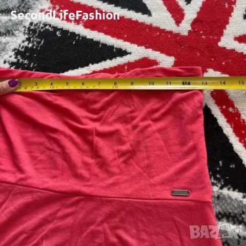 Рокля без ръкави Guess асиметрична розова размер S произведена в САЩ, снимка 6 - Рокли - 53221749