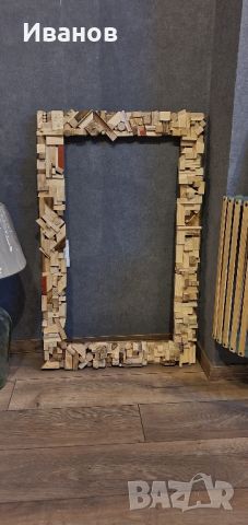 Огледало с дървена рамка, снимка 7 - Огледала - 46216389
