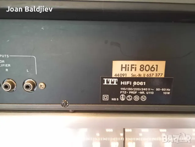 Тунер ITT HiFi 8061, снимка 7 - Ресийвъри, усилватели, смесителни пултове - 47780735