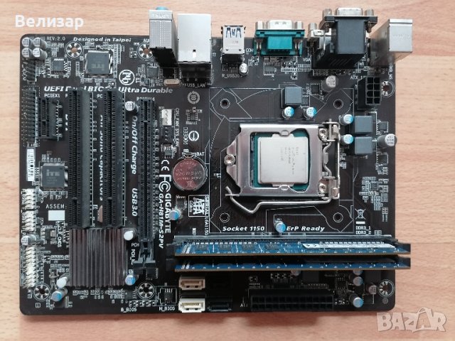 Intel Core i5-4670K + Gigabyte H81 + 8GB DDR3, s.1150, снимка 1 - Дънни платки - 45046698