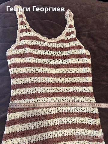 Уникална плетена рокля Манго, снимка 9 - Рокли - 50625681