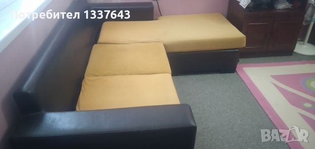 Кожен диван , снимка 1 - Дивани и мека мебел - 46445876