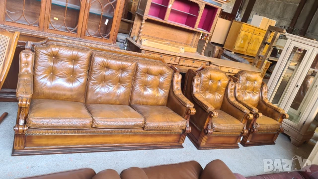 кожена холова гарнитура 3+1+1