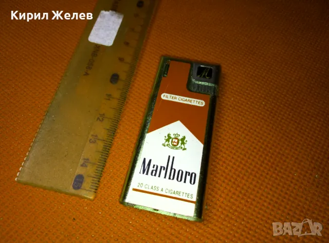 MARLBORO Стара КОЛЕКЦИОНЕРСКА ГАЗОВА МЕТАЛНА ЗАПАЛКА МАРКОВА ВИНТИДЖ МОДЕЛ 47105, снимка 1 - Запалки - 47003558