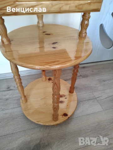 Нощно шкафче от чисто дърво /цветарник/, снимка 2 - Шкафове - 52925896