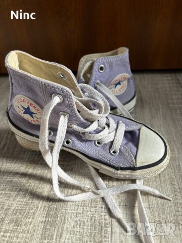 Детски лилави кецове Converse 27, снимка 1 - Детски маратонки - 45843659