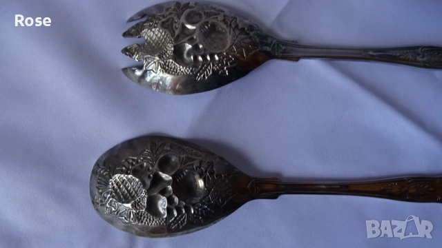 Прибори за салата с богат релеф , снимка 3 - Прибори за хранене, готвене и сервиране - 51854480