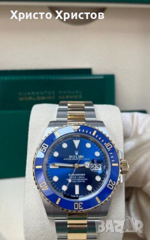 Мъжки луксозен часовник Rolex Submariner Blue Dial Ceramic Bezel 126613LB           , снимка 4 - Мъжки - 41831097