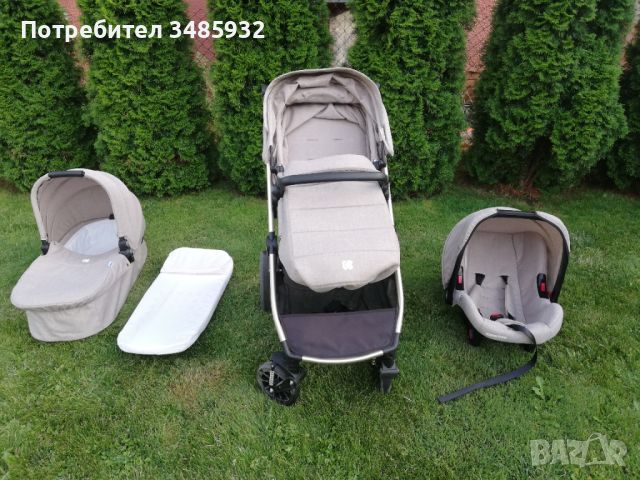Продавам бебешка количка 3в1 KIKKA BOO UGO, снимка 2 - Детски колички - 46296956