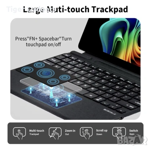 Seagtigau Surface TZ-2089D безжична клавиатура за Microsoft Surface Pro 11/10/9/8/X, снимка 3 - Таблети - 54136252