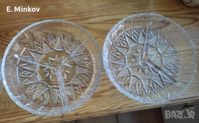 Плата за сервиране от оловен кристал, снимка 2 - Чинии - 51480977
