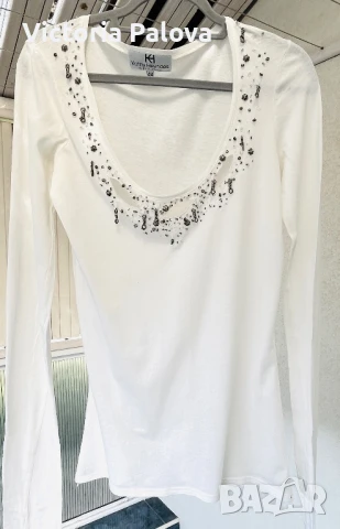 Модна къща KATHY HEYNDELS PRÊT-À-PORTER красива блуза, снимка 3 - Корсети, бюстиета, топове - 51234112