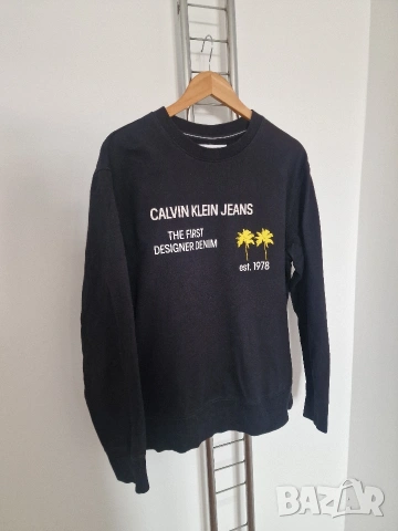 Страхотен мъжки суитчър CALVIN KLEIN PARIS размер L, снимка 4 - Суичъри - 53633469