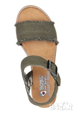 Дамски платнени сандали Skechers Desert Kiss, Каки, 39, снимка 3 - Сандали - 45695047