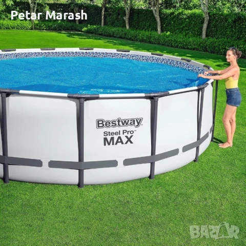 Сглобяем Басейн Bestway 56950 Steel Pro Max с филтърна помпа 427×107см