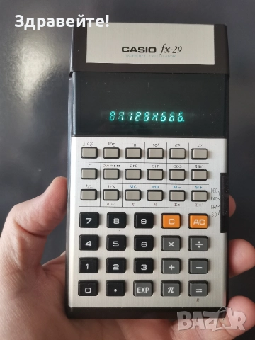 Научен калкулатор Casio fx-29 made in Japan in 1977, снимка 2 - Друга електроника - 52594941
