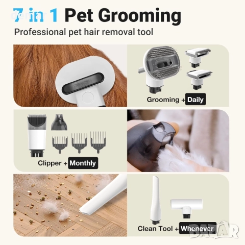 LIGIANT 7-в-1 многофункционален комплект за груминг на домашни любимци, снимка 6 - Други стоки за животни - 51735354