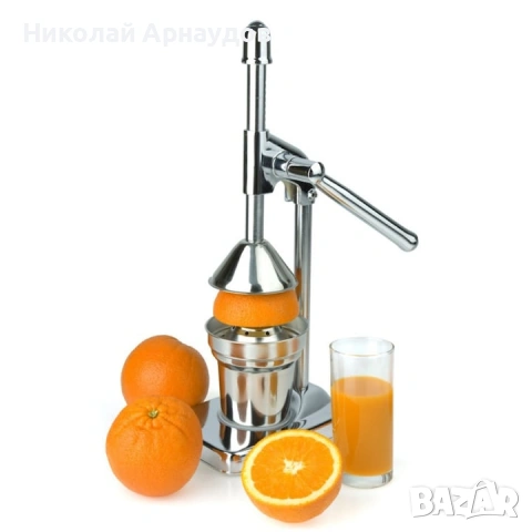 Ръчна сокоизстисквачка за цитруси Rosberg R51161A, Стомана, Неплъзгаща се основа, Сребриста, снимка 2 - Сокоизстисквачки и цитрус преси - 53605827