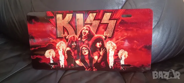 KISS-метална табела в UK Licence Plate Style, снимка 2 - Китари - 47330351