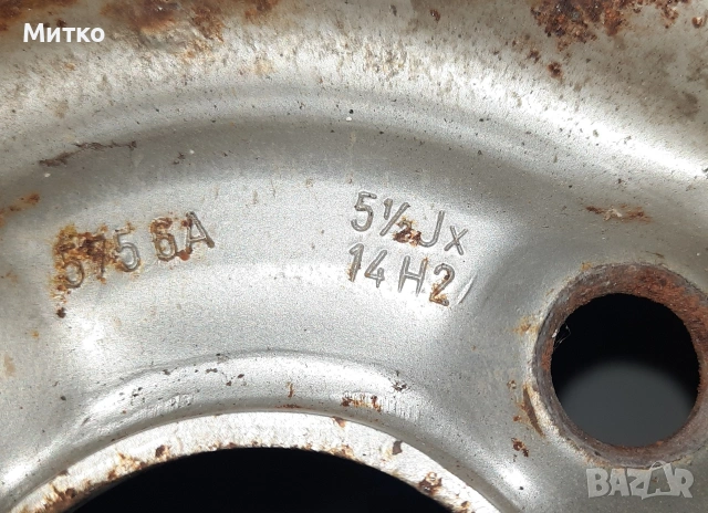 Ретро оригинална джанта 14 ка с гума за Опел Рекорд Е от 80 те години, снимка 8 - Гуми и джанти - 53738327