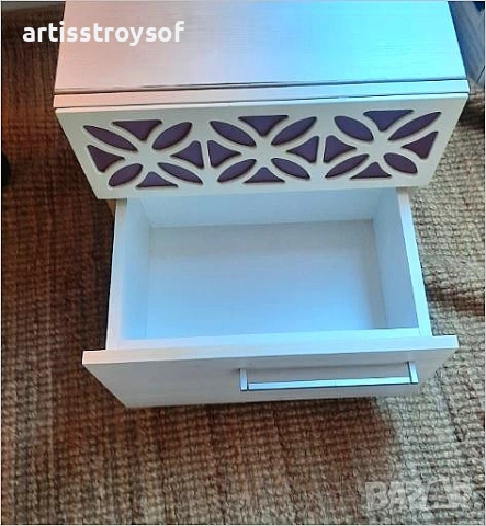 нощни шкафчета от МДФ с чекмеджета, снимка 5 - Спални и легла - 54208634