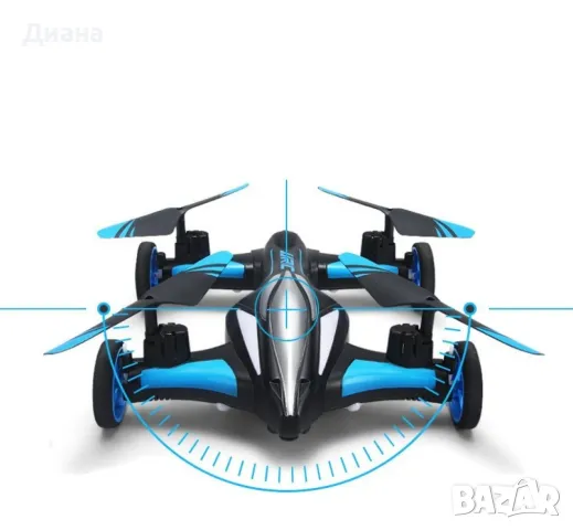 Jjrc дрон- автомобил с летателен режим и дистанционно управление DRON JRC-X123, снимка 4 - Дронове и аксесоари - 48979041