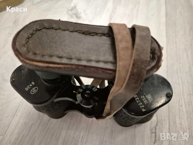 Военен бинокъл 6x30 - 1952 г. F25739 Студената война. Рядък!, снимка 2 - Други ценни предмети - 52565723