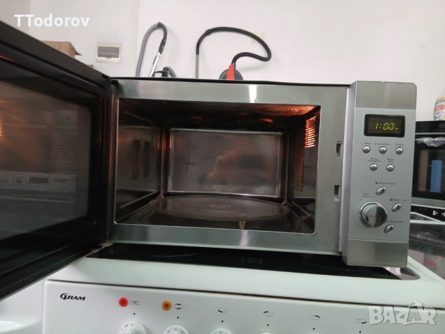 Микровълнова печка с грил, INOX , снимка 2 - Микровълнови - 54239662