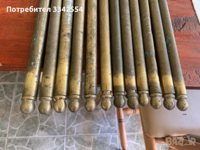 ПРЪЧКИ ЗА СТЪЛБИЩЕ ДЪРЖАЧ НА ПЪТЕКИ БРОНЗ ОТ РАННИЯ СОЦ.-12 БРОЯ, снимка 8 - Други - 51088455