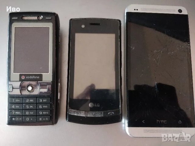 Три телефона SE k800, LG, HTC One, за ремонт или части, снимка 1