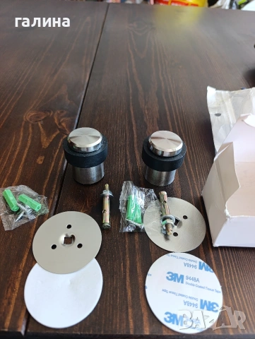 Стопери за врата от неръждаема стомана – комплект, снимка 4 - Други - 53839115