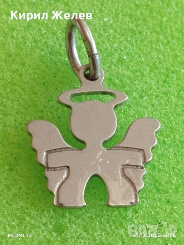 Сребърна висулка АНГЕЛЧЕ красив стилен дизайн 33196, снимка 5 - Колиета, медальони, синджири - 52623689