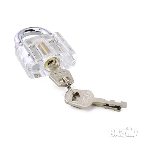 Тренировъчен прозрачен катинар с дискова ключалка за обучение, снимка 3 - Други инструменти - 51366552