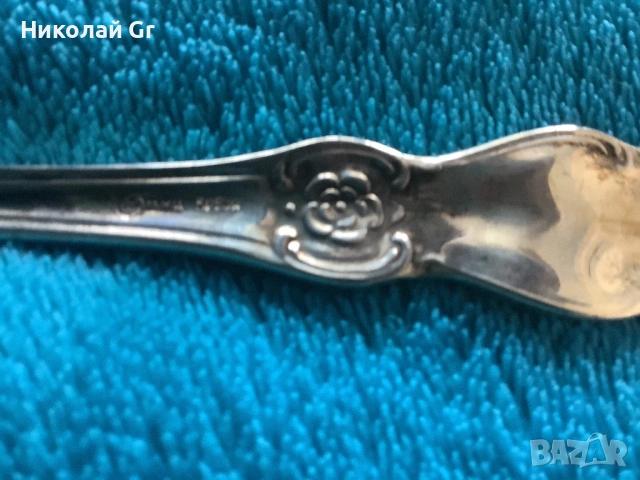 Вилици посребрен произведено вСССР в1974 години Кольчугино отличен състояние дължина 18 см, снимка 2 - Антикварни и старинни предмети - 54146711