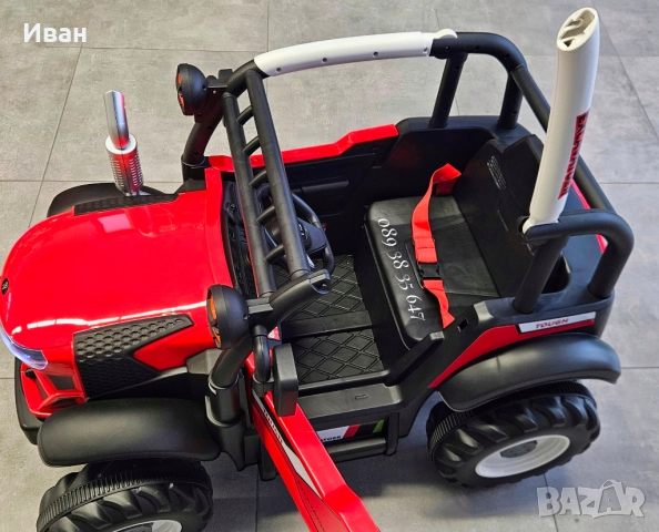 ТОП ЦЕНА!НОВО!Акумулаторен трактор HARVEST RED с 12V батерия,дистанционно,USB, снимка 10 - Електрически играчки - 51740813
