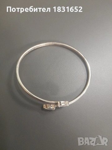 Сребърна гривна с камъни, снимка 6 - Гривни - 54161993